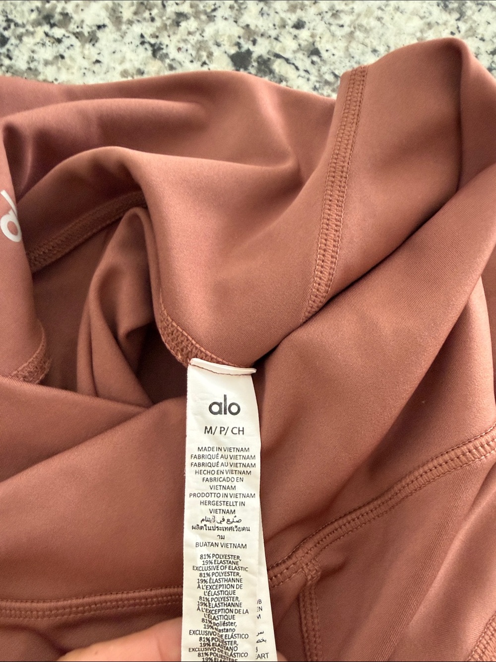 Alo yoga 7/8 High-Waist Airlift Legging in chestnut size medium - Picture 5 of 6